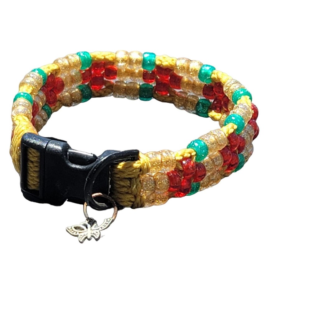 Custom Handmade Beaded Dog Collar - Picture 2 of 4